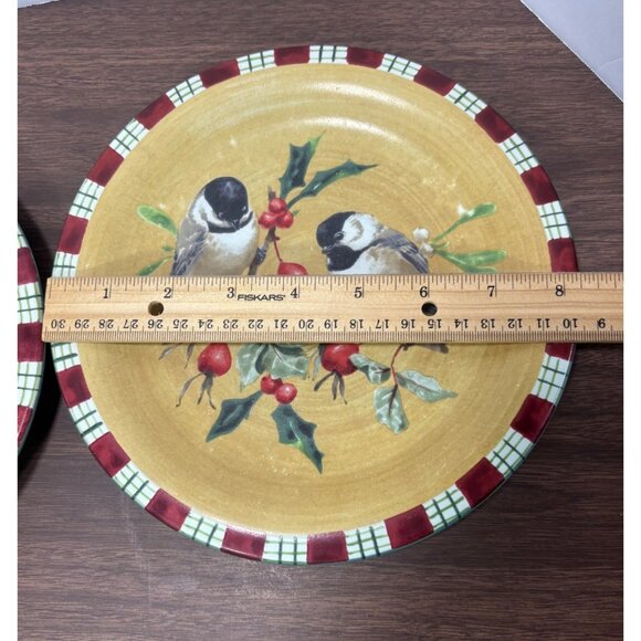 Lenox Winter Greetings Everyday Chickadee Salad Plates Set Of 2  Earthenware - Picture 4 of 7